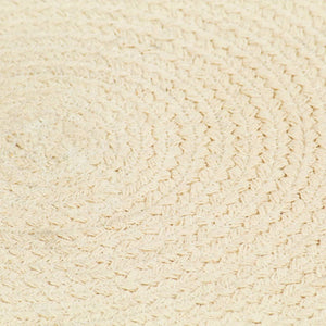 Bordstabletter 4 st naturlig 38 cm rund bomull