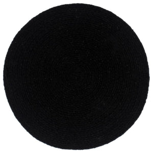 Bordstabletter 4 st svart 38 cm rund bomull