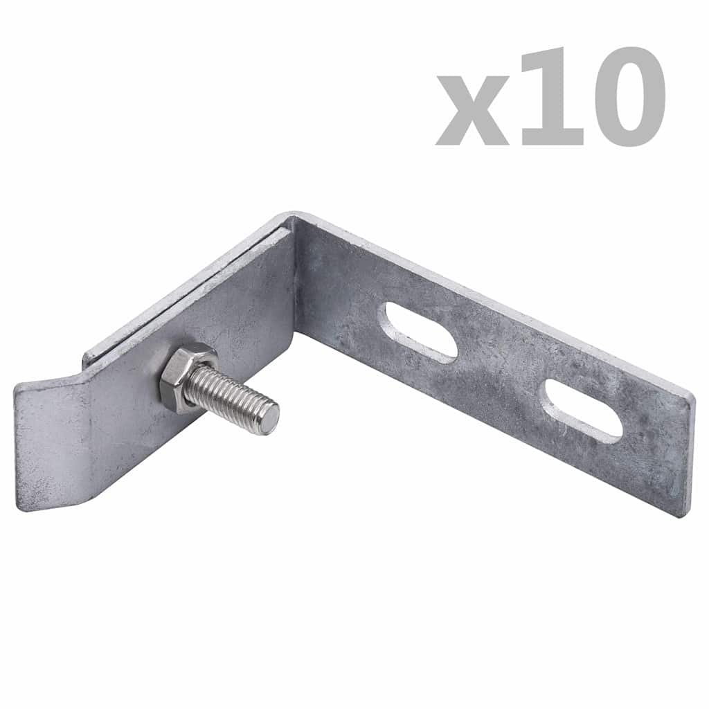 Hörnkoppling 10 set silver