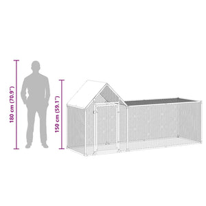 Hönsbur 3x1x1,5 m galvaniserat stål