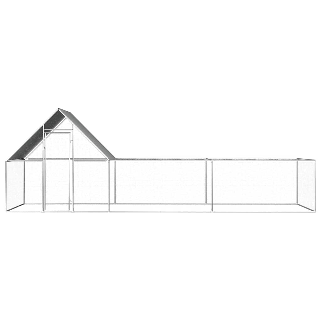 Hönsbur 6x2x2 m galvaniserat stål