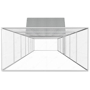 Hönsbur 14x2x2 m galvaniserat stål