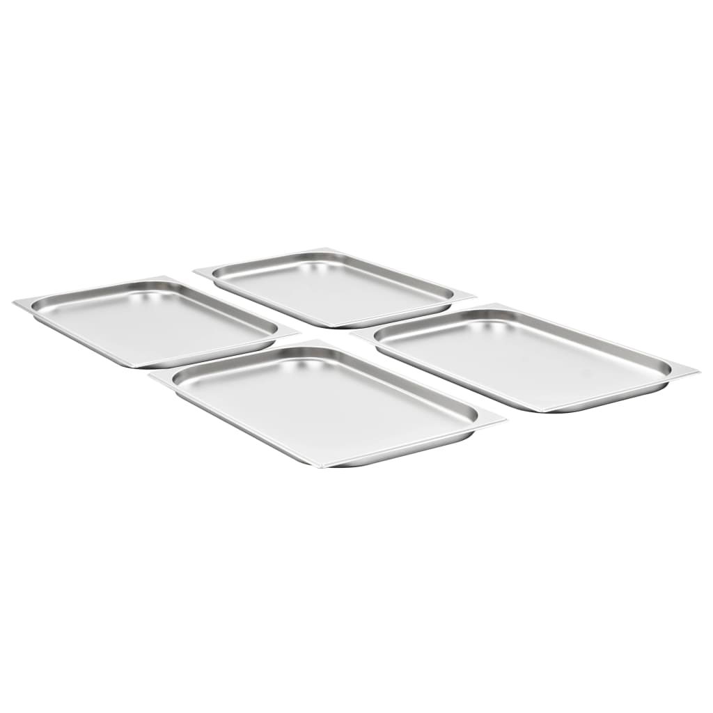 Gastronormkantiner 4 st GN 1/1 20 mm rostfritt stål