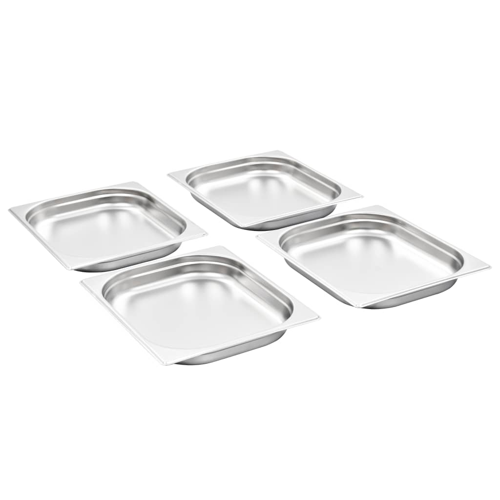 Gastronormkantiner 8 st GN 1/2 40 mm rostfritt stål
