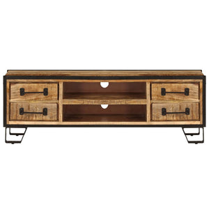 TV-bänk med lådor 120x30x40 cm massivt mangoträ