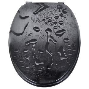 Toalettsitsar med lock 2 st MDF vatten