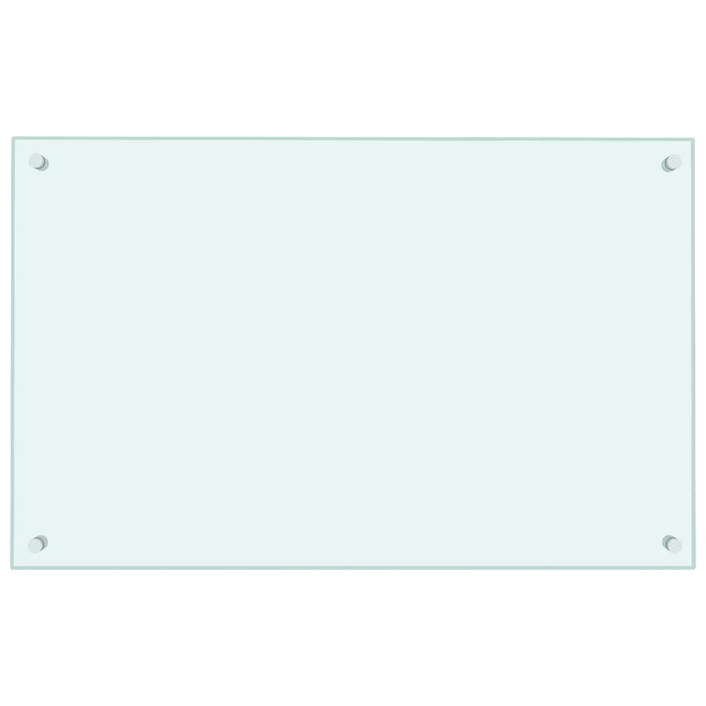 Stänkskydd mjölkfärgad 80x50 cm härdat glas