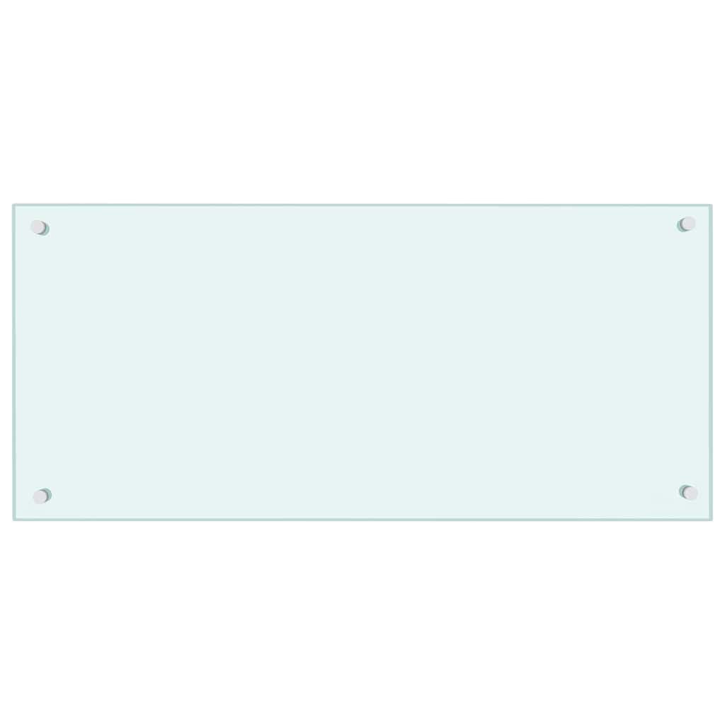 Stänkskydd mjölkfärgad 90x40 cm härdat glas