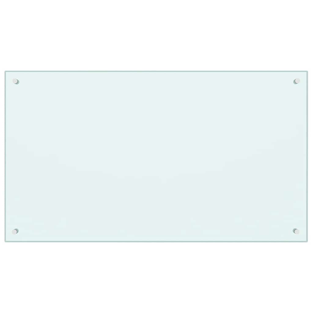 Stänkskydd mjölkfärgad 100x60 cm härdat glas