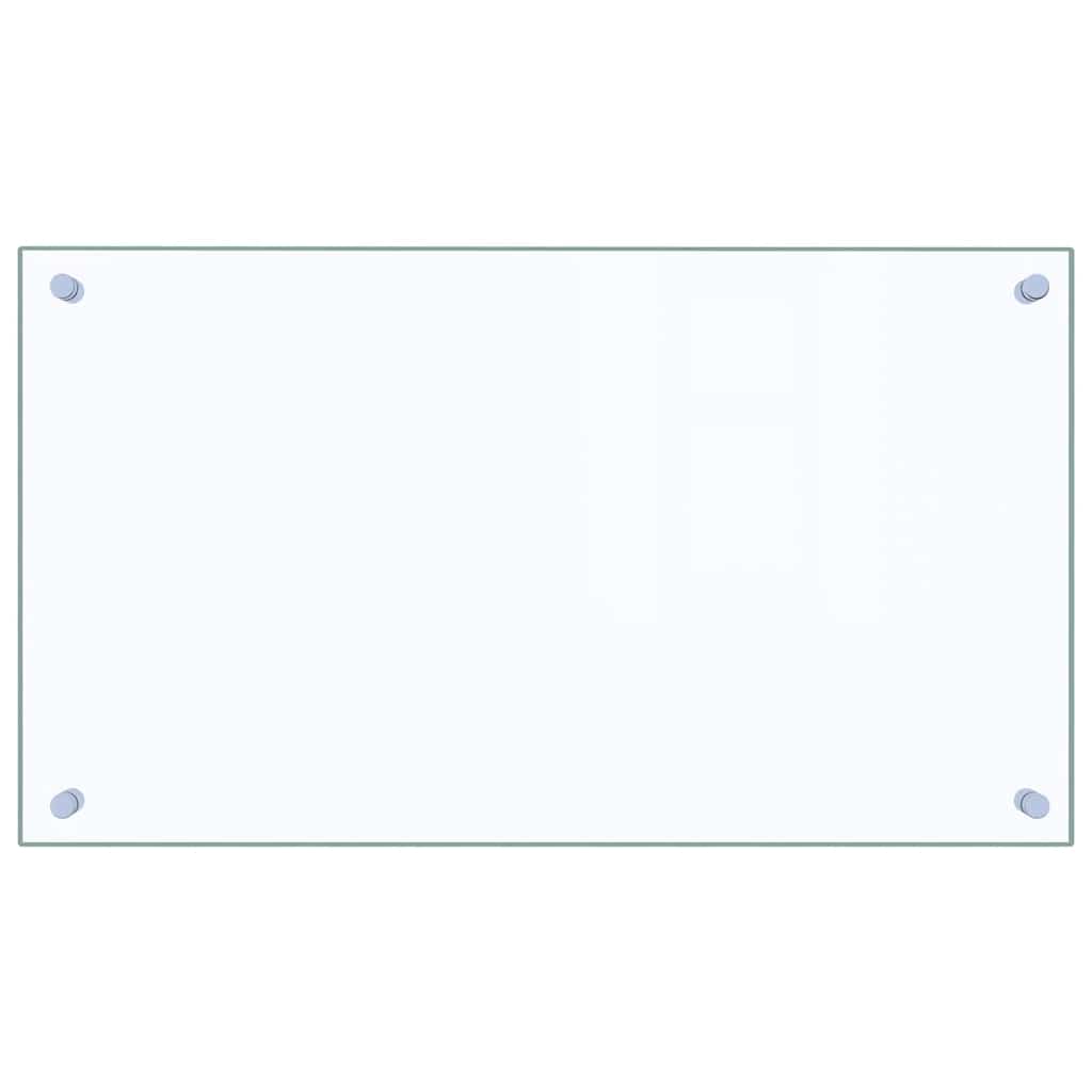 Stänkskydd transparent 70x40 cm härdat glas