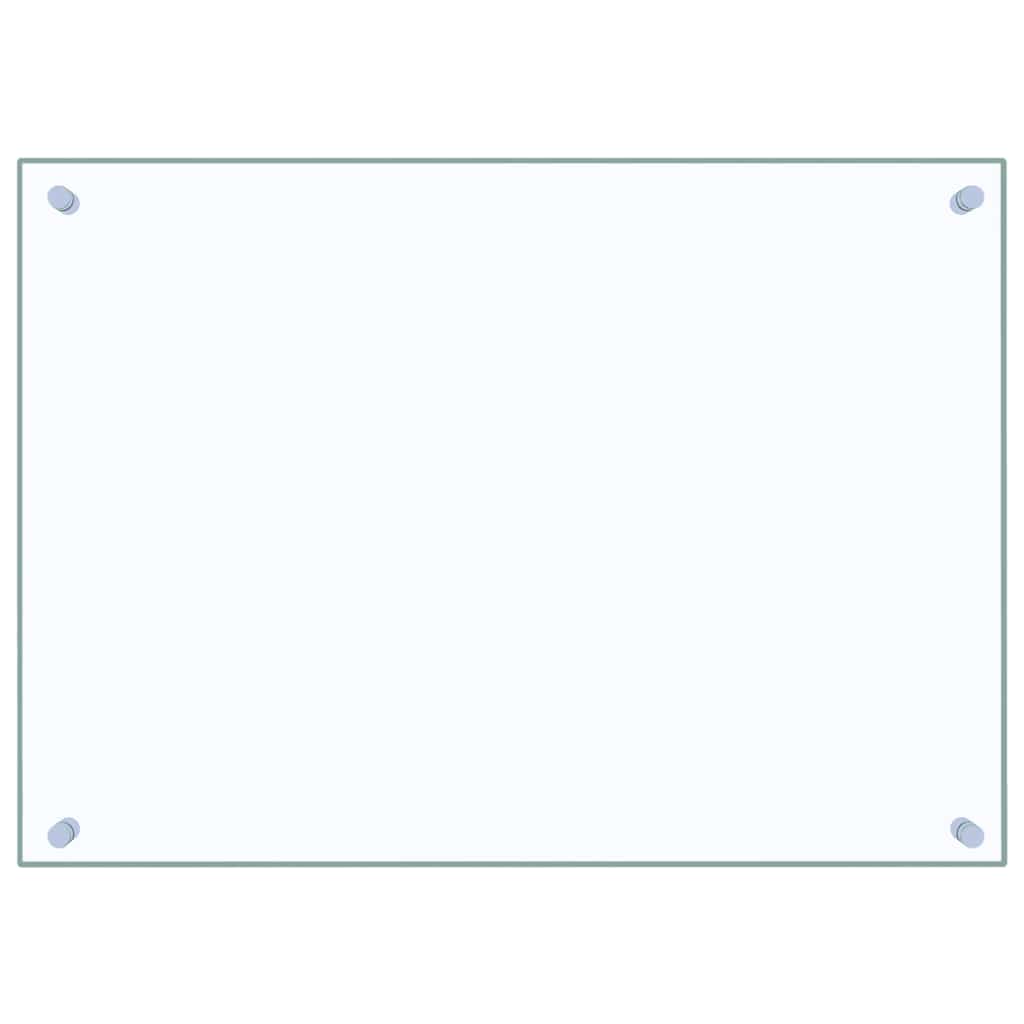 Stänkskydd transparent 70x50 cm härdat glas