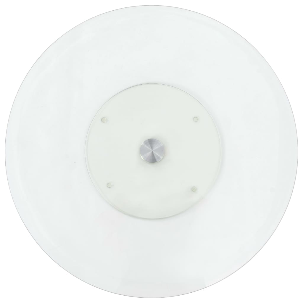 Snurrbar serveringsbricka transparent 60 cm härdat glas