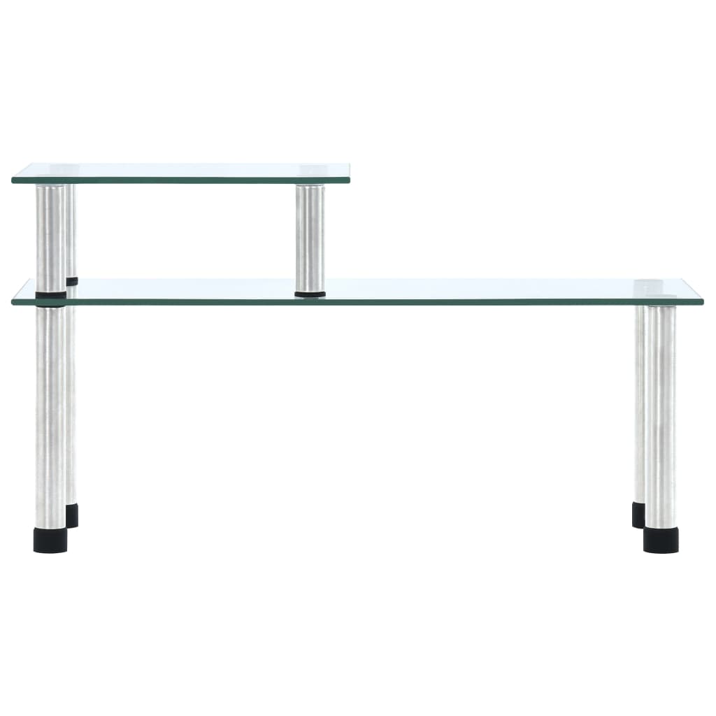 Kökshylla transparent 45x16x26 cm härdat glas