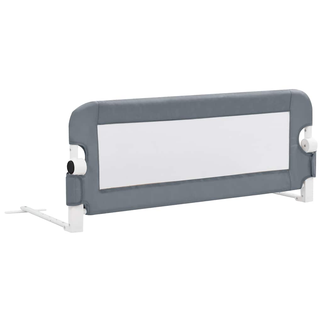 Sängskena för barn grå 102x42 cm polyester