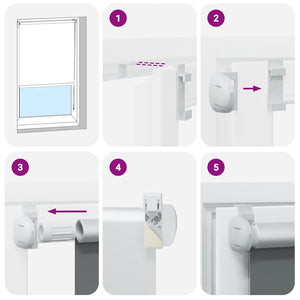 Rullgardin för mörkläggning 140 x 230 cm vit