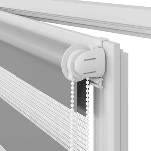 Rullgardin randig grå 50 x 100 cm transparent