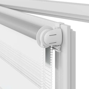 Rullgardin randig vit 60 x 100 cm transparent