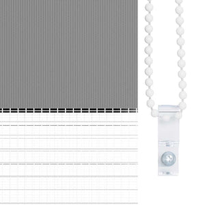 Rullgardin randig grå 70 x 120 cm transparent