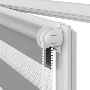 Rullgardin randig grå 70 x 120 cm transparent