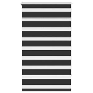 Rullgardin randig svart 70 x 120 cm transparent