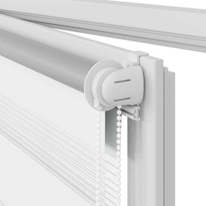 Rullgardin randig vit 80 x 150 cm transparent