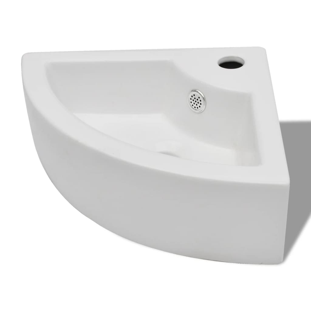 Handfat med bräddavlopp 45x32x12,5 cm vit