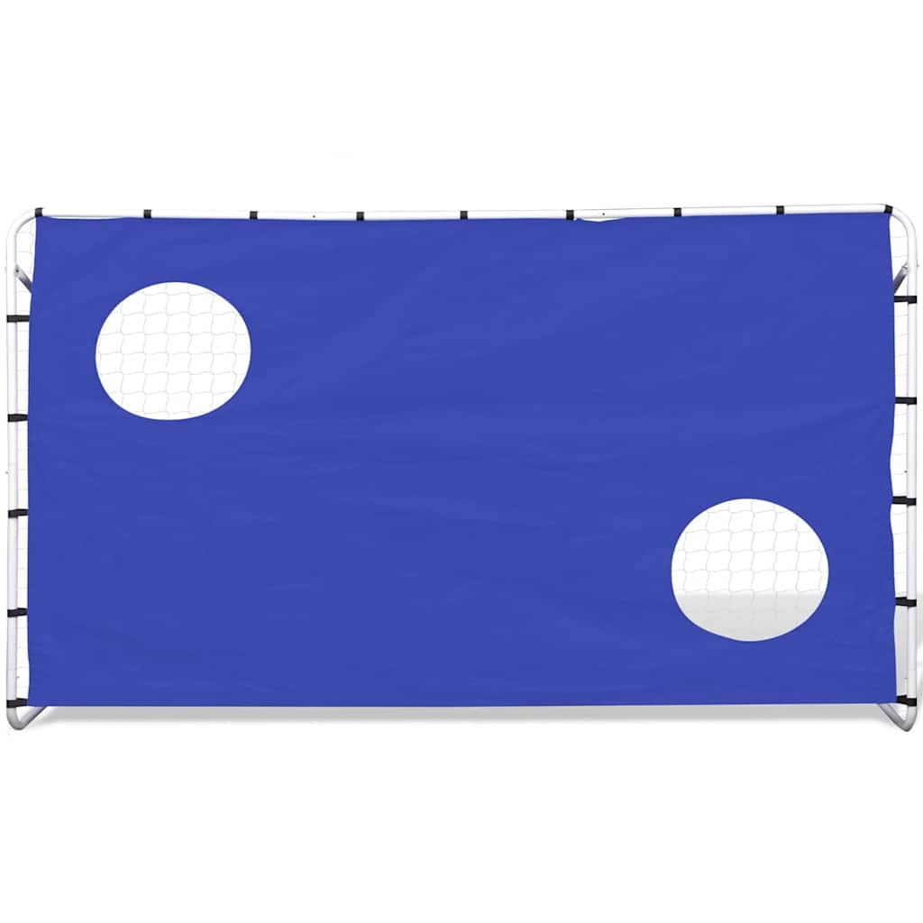Fotbollsmål med siktvägg 240 x 92 x 150 cm högkvalitativ