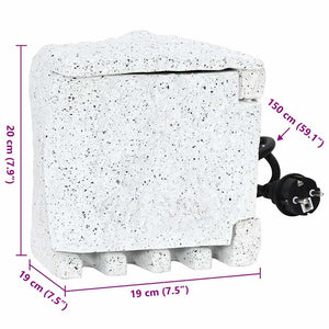 Stenformat trädgårdsuttag med timer