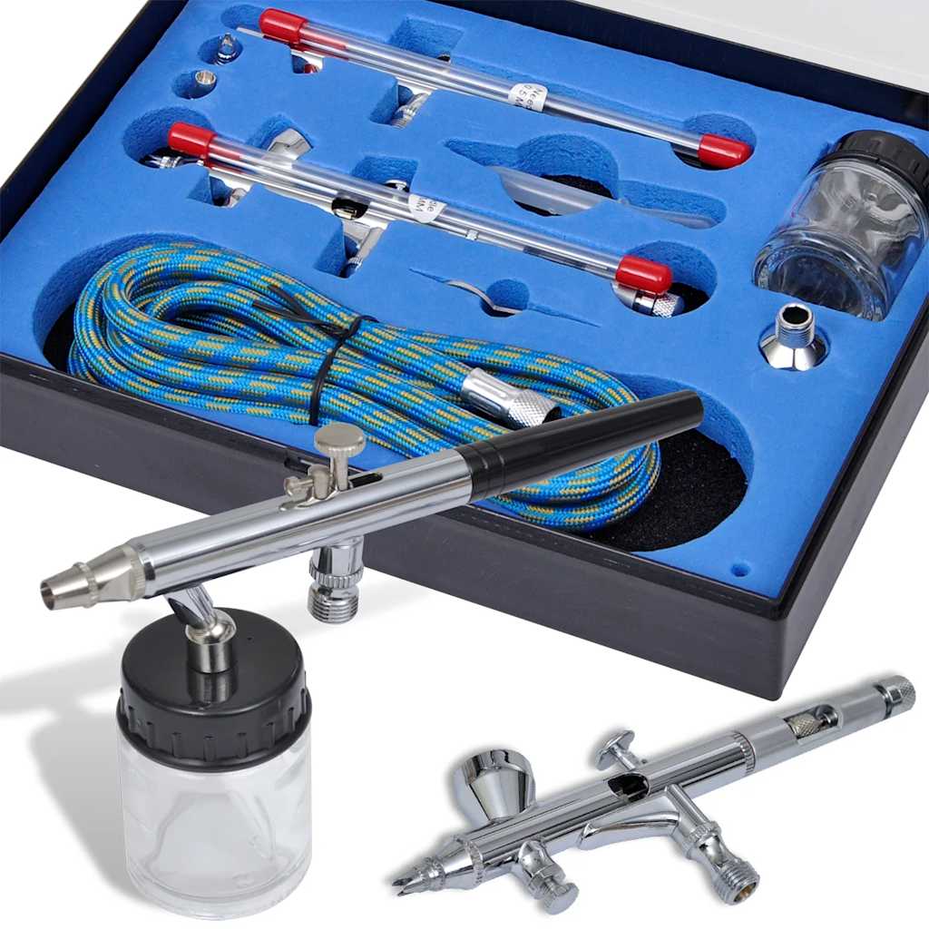 Airbrush Set med 2 sprutpistoler