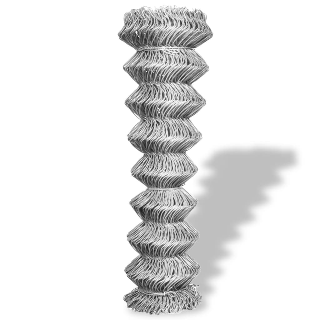 Flätverksstängsel galvaniserat stål 25x1,25 m silver