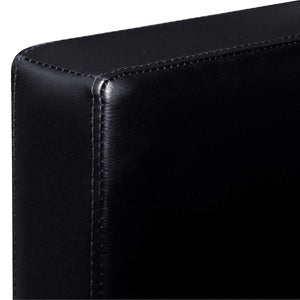 Divansoffa 3-sits konstläder svart