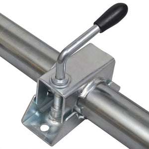 2 stödrör och 2 klämmor för stödhjul med 48 mm