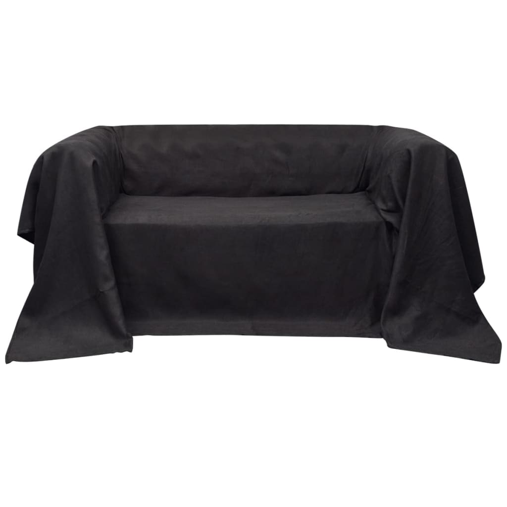 Sofföverdrag micromocka 270 x 350 cm antracit
