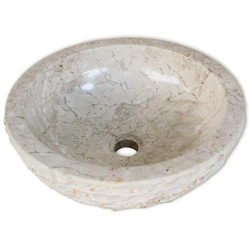 Handfat Marmor 40 cm Gräddvit