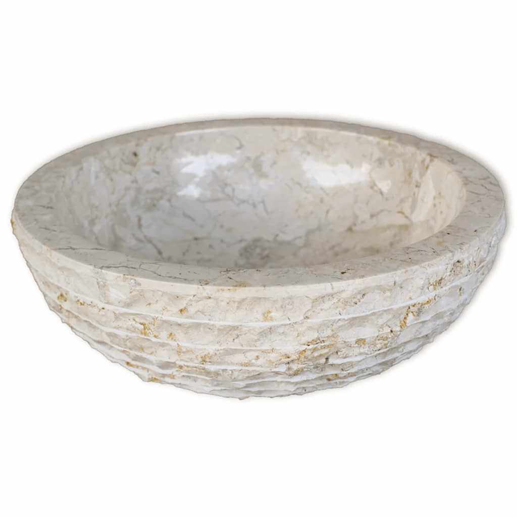 Handfat Marmor 40 cm Gräddvit