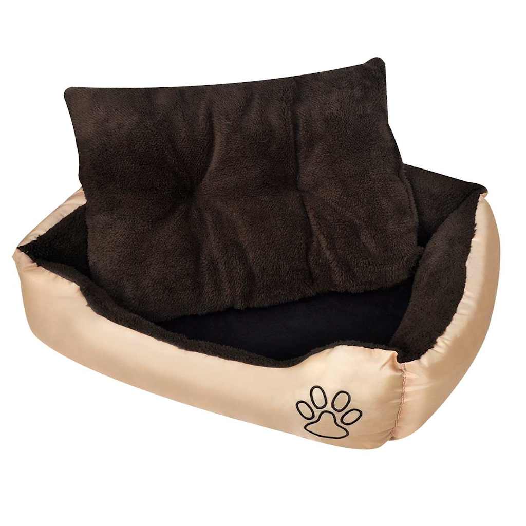 Hundbädd beige och brun XXL