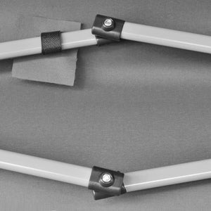 Pop-Up Hopfällbart partytält sexkantigt grå 3,6x3,1 m