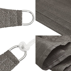 Solsegel HDPE rektangulärt 2x4 m antracit