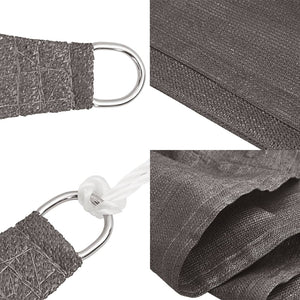 Solsegel HDPE rektangulärt 4x6 m antracit