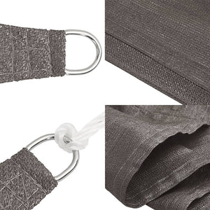 Solskärmssegel HDPE trekantigt 5x5x5 m antracit