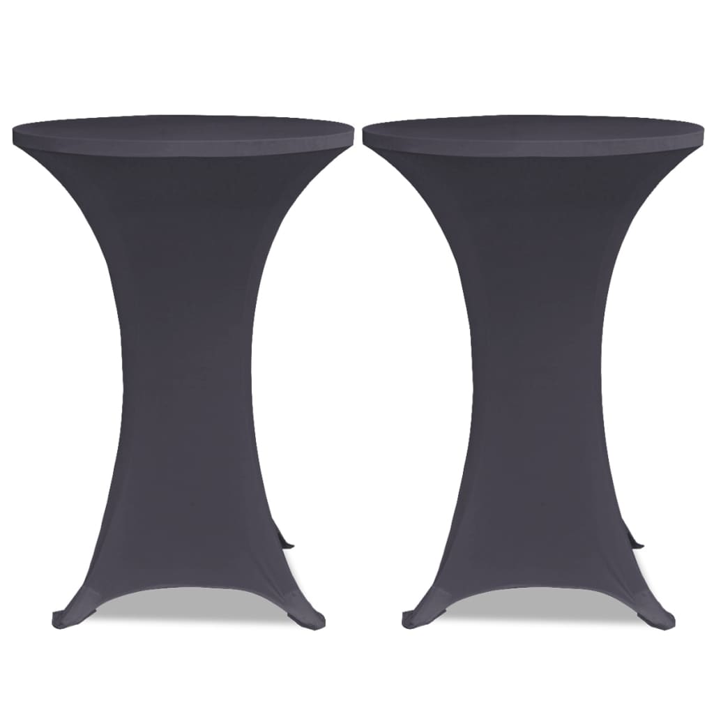 Bordsöverdrag 2 st 60 cm stretch antracit