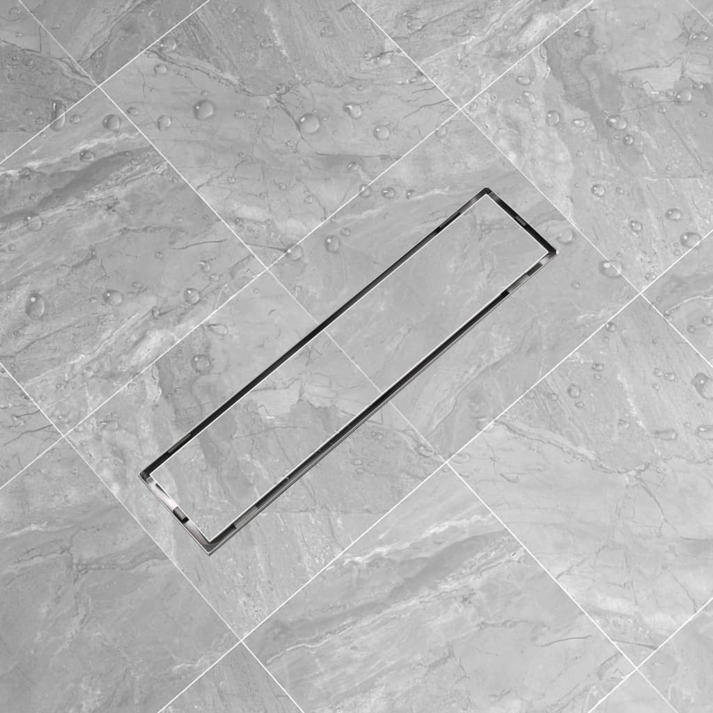 Avlång golvbrunn 530x140 mm rostfritt stål