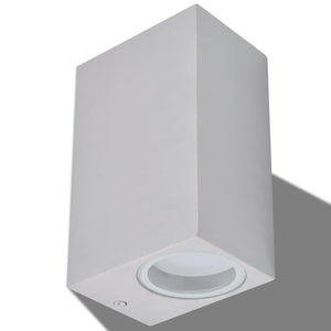 Utomhusvägglampa LED 2 st fyrkantiga uppåt/nedåt