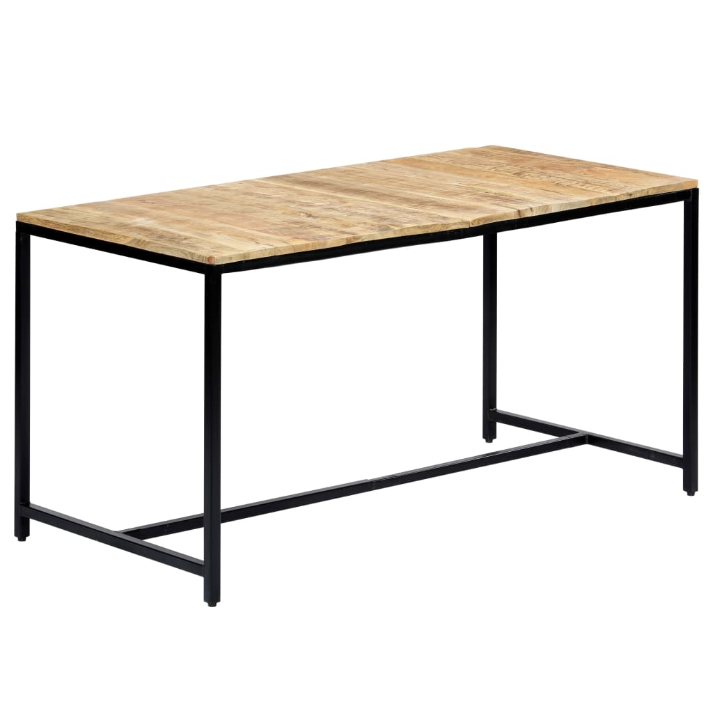 Matbord 140x70x75 cm massivt grovt mangoträ