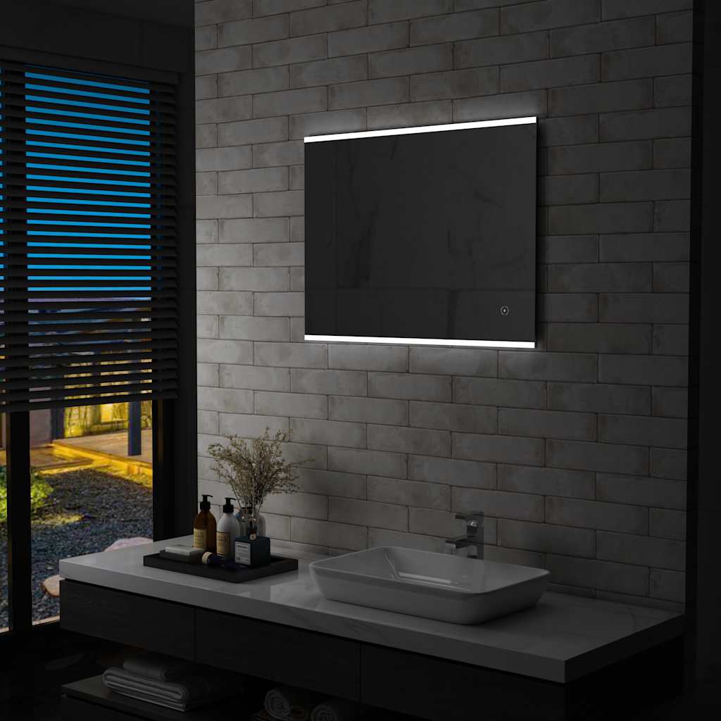 Badrumsspegel LED med touch-sensor 80x60 cm