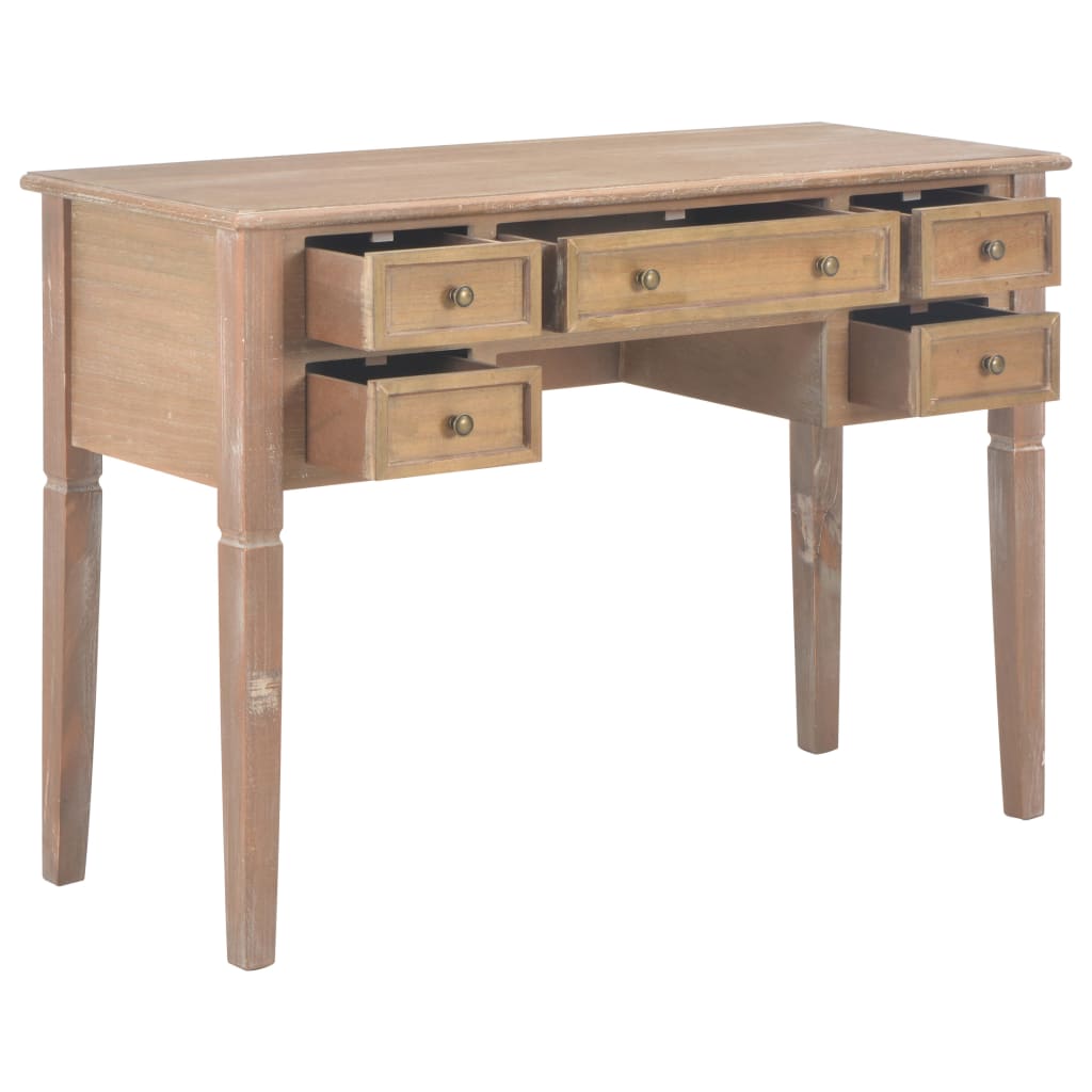 Skrivbord brun 109,5x45x77,5 cm trä