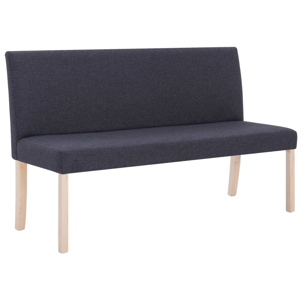 Bänk 139,5 cm mörkgrå polyester