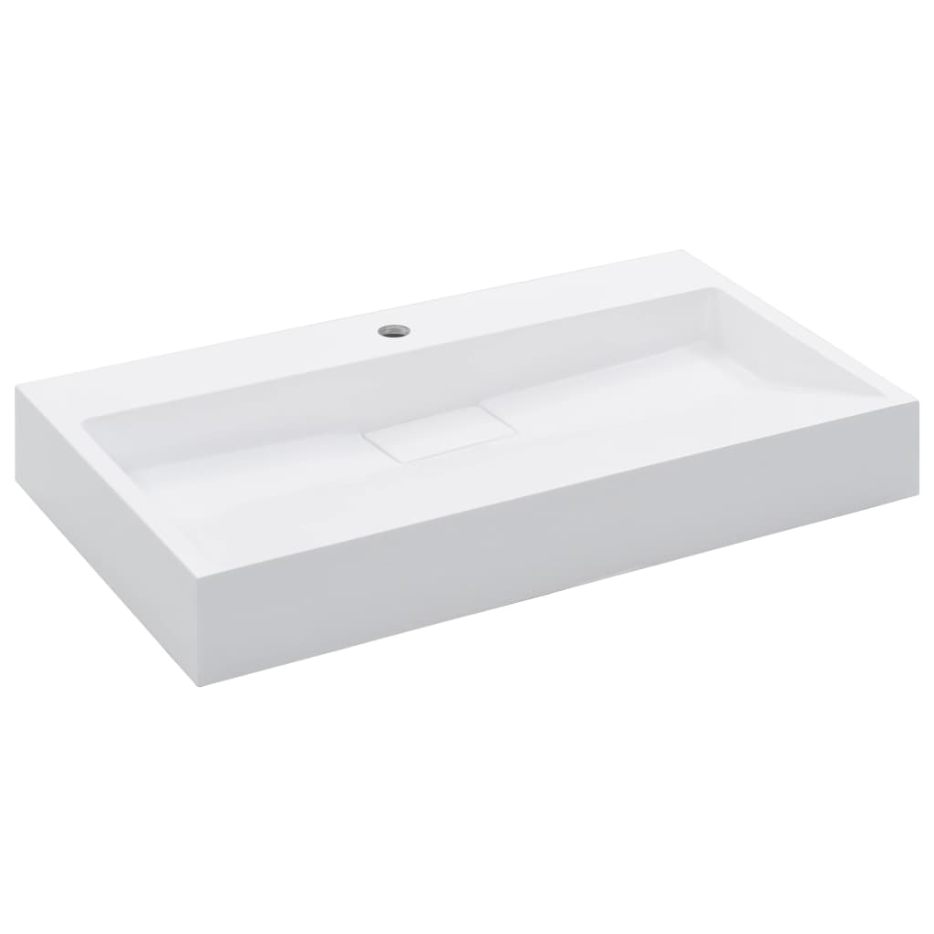 Handfat 80x46x11 cm mineralgjuten vit
