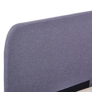 Sängram utan madrass ljusgrå tyg 180x200 cm