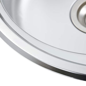 Diskbänk med sil och vattenlås rostfritt stål